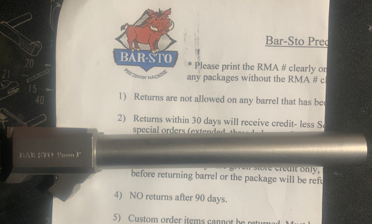 BarSto XDM 9mm drop in barrel All Gun Sports NZ